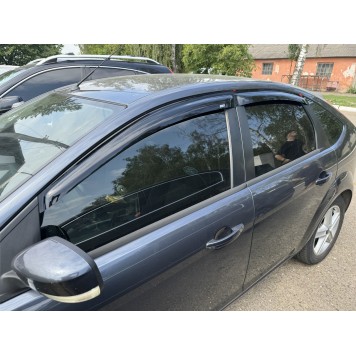 Дефлекторы окон Ford Focus II 2004-2011 Sedan/HB накладные (DEFL) Q2-1